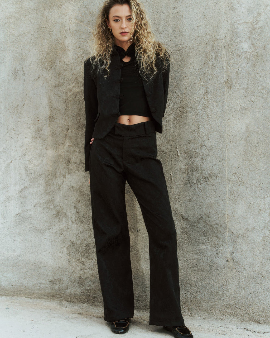 Jade Pant Brocatto Negro